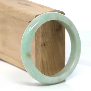 RealJade® "Classic Bangle" Blue Green Natural Burmese Jadeite Jade Bangle ( 57.8 mm )#305