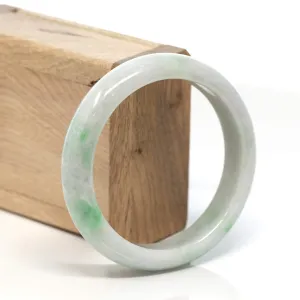 RealJade® "Classic Bangle" Genuine Burmese Green Jadeite Jade Bangle Bracelet (58.4 mm) #155