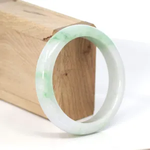 RealJade® "Classic Bangle" Genuine Burmese Green Jadeite Jade Bangle Bracelet (58.48 mm) #195