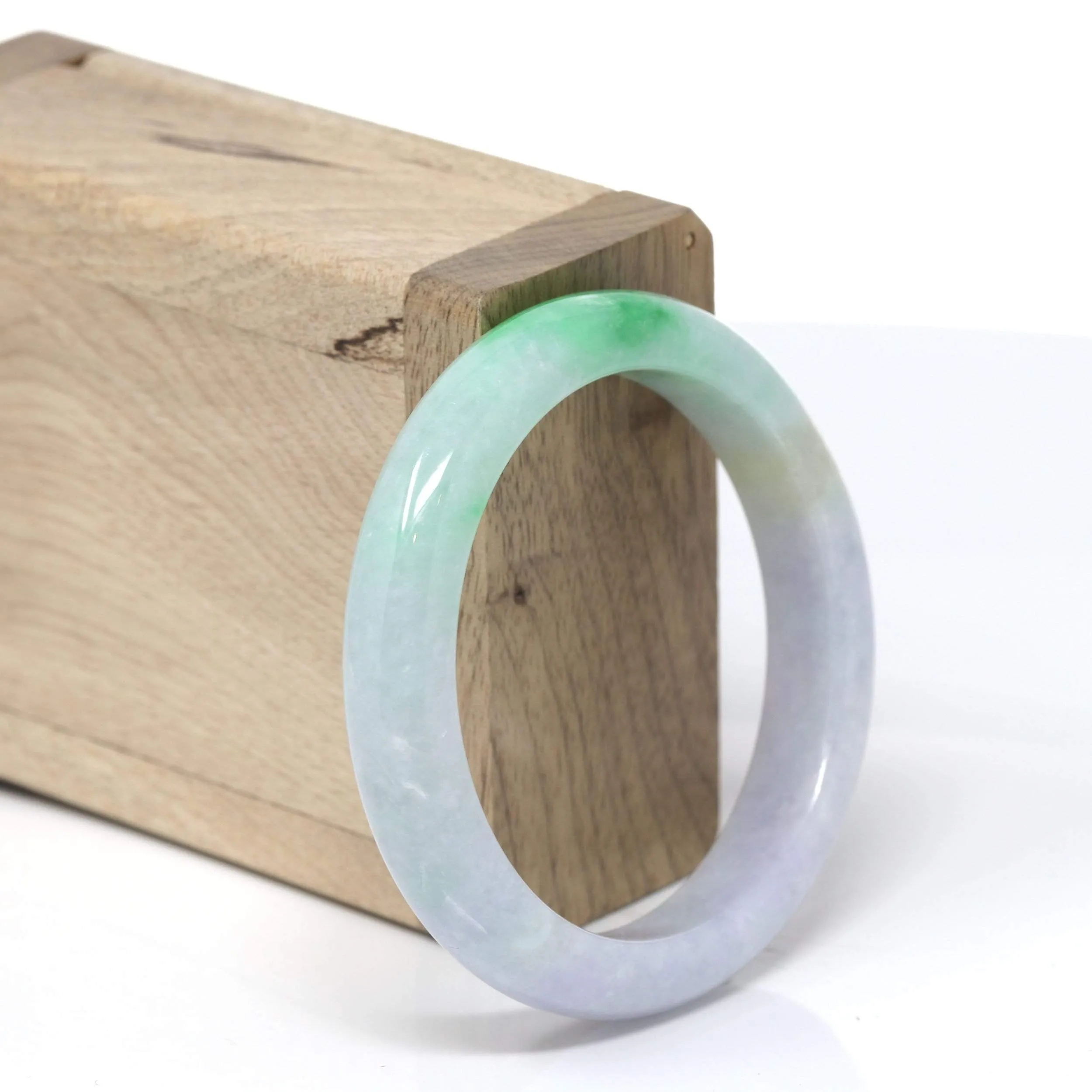RealJade® "Classic Bangle" Genuine Burmese High Quality Jadeite Jade Bangle Bracelet (52.2mm)#150