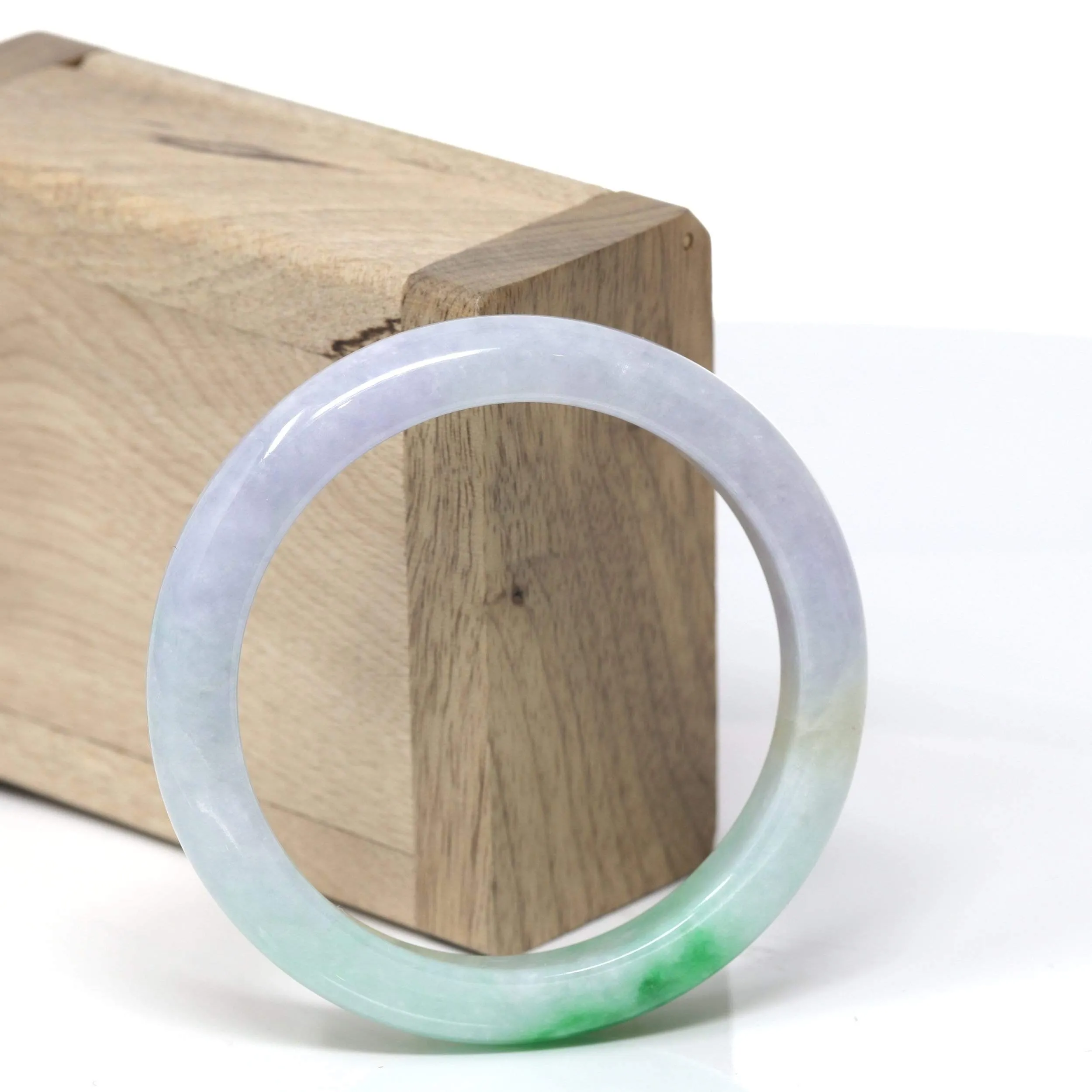 RealJade® "Classic Bangle" Genuine Burmese High Quality Jadeite Jade Bangle Bracelet (52.2mm)#150