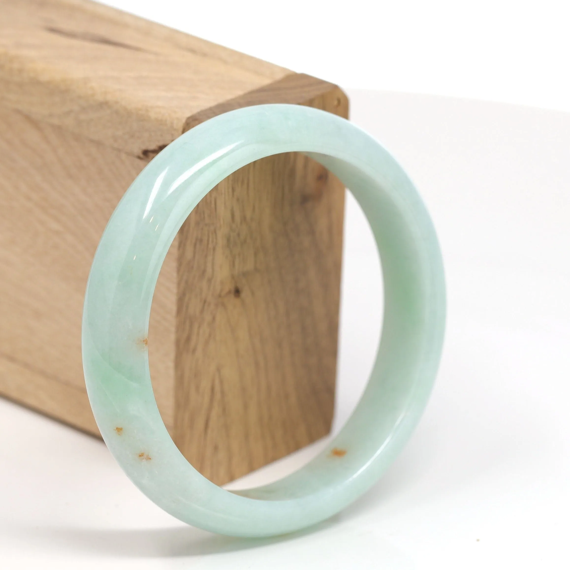 RealJade® "Classic Bangle" Genuine Burmese High Quality Jadeite Jade Bangle Bracelet (59mm)SZS1009
