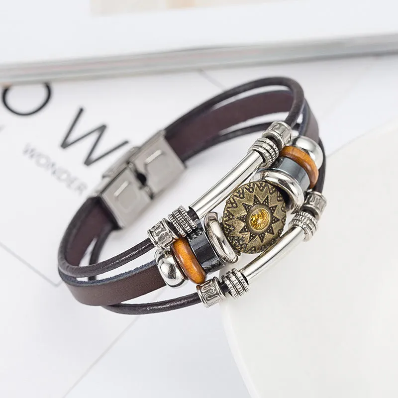 Retro Wild Sunflower Beaded Bracelet