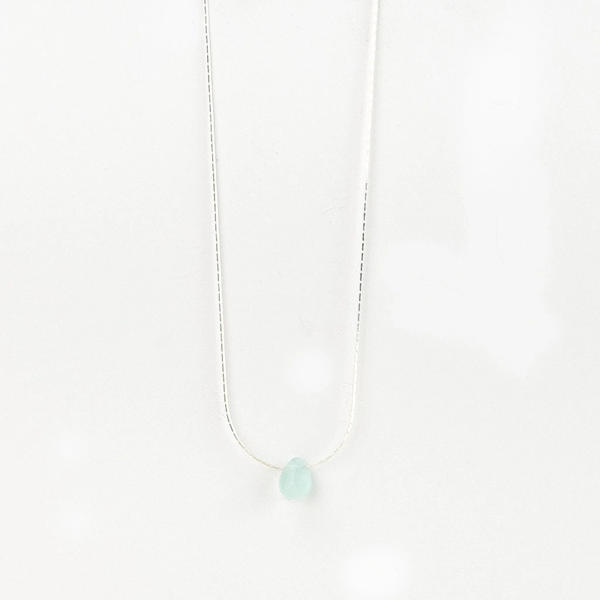 Samudra Aquamarine Teardrop Stone Necklace