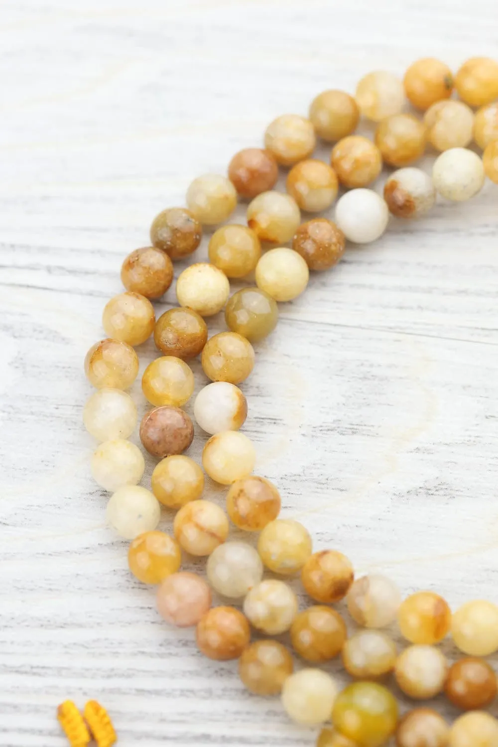 Self-Confidence Yellow Jade Mala & Bracelet Set
