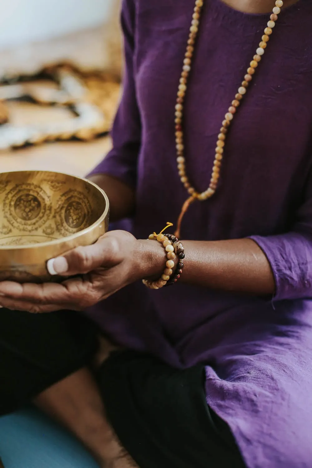 Self-Confidence Yellow Jade Mala & Bracelet Set