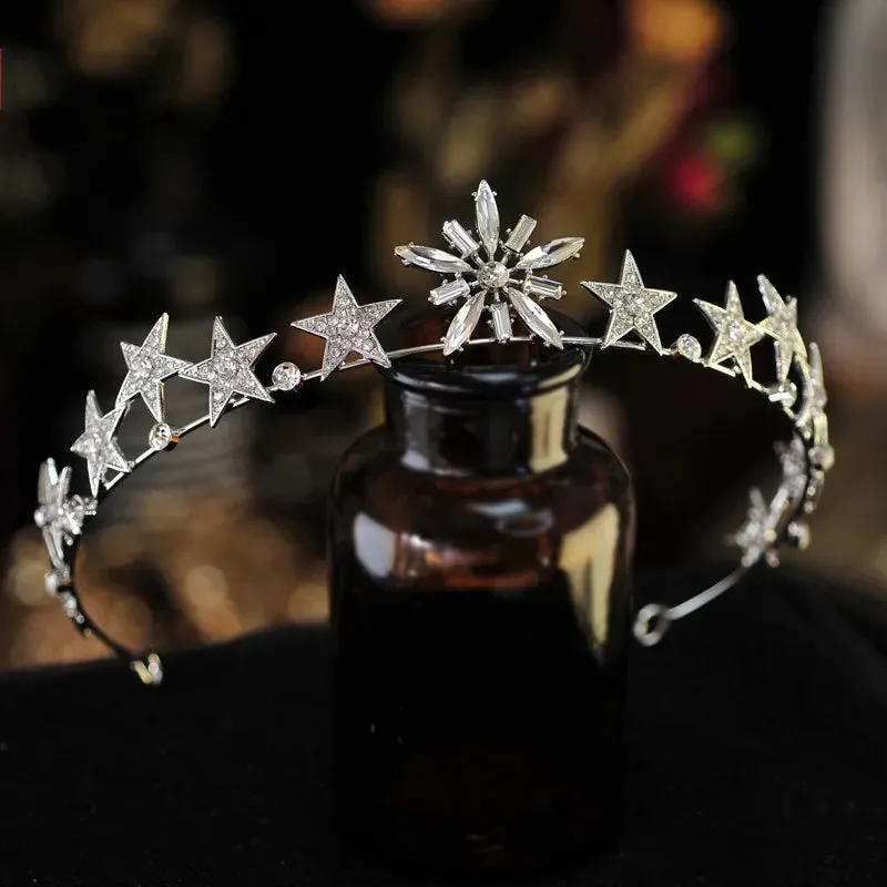 Star Princess Bling Rhinestone Crystal Tiara Crown Hair Accessory