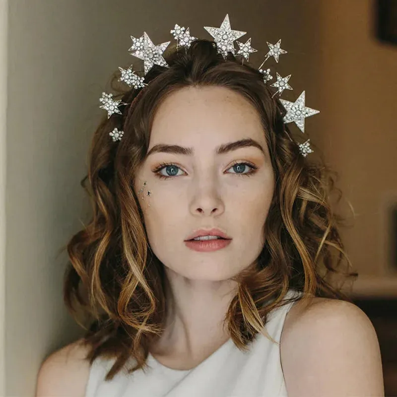 Star Princess Bling Rhinestone Crystal Tiara Crown Hair Accessory