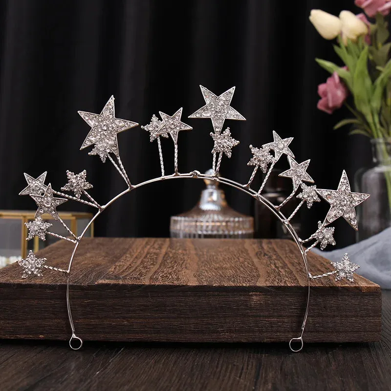 Star Princess Bling Rhinestone Crystal Tiara Crown Hair Accessory