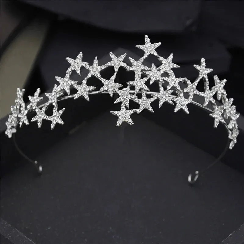 Star Princess Bling Rhinestone Crystal Tiara Crown Hair Accessory