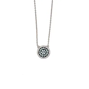 Sterling Silver Greek Style Evil Eye Necklace