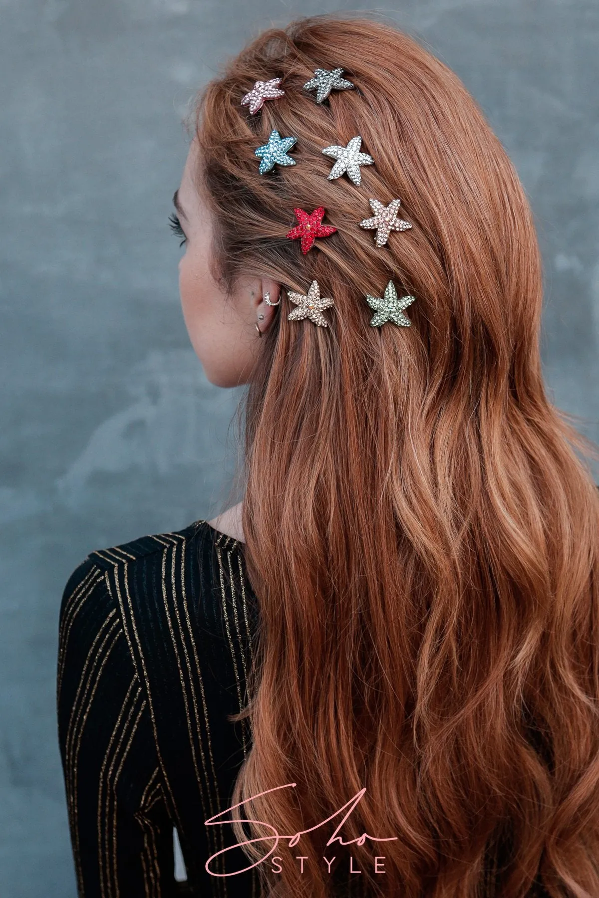 Summer Starfish Magnetic Barrette