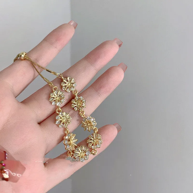 Super Drawn Diamond Flower Bracelet Summer