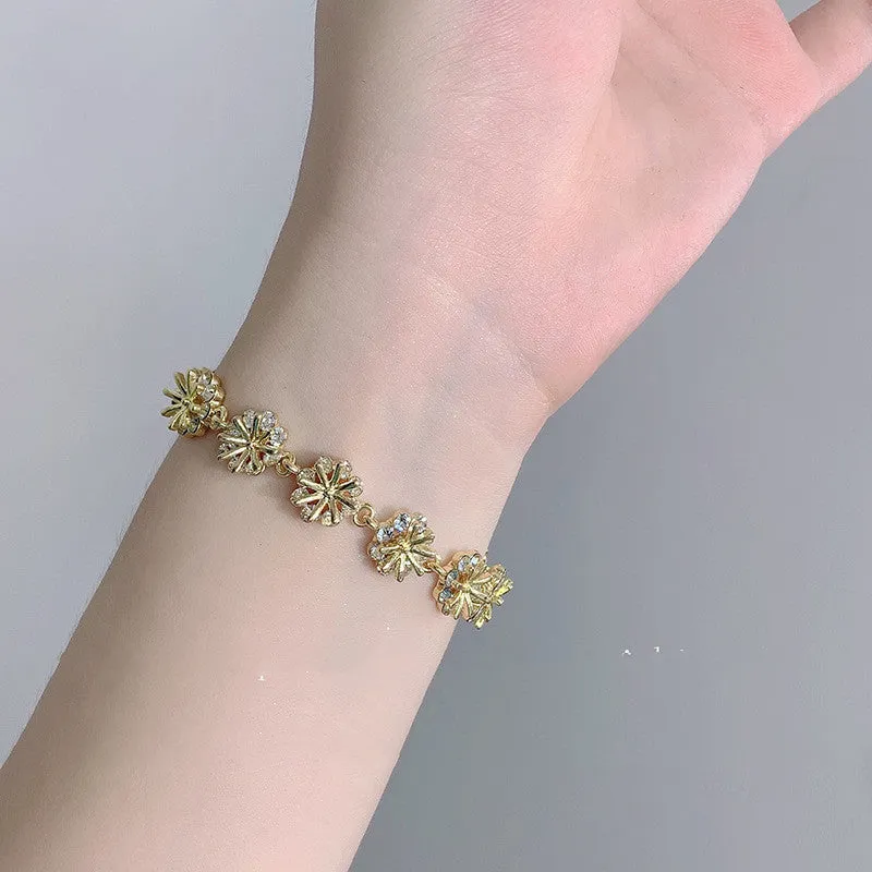 Super Drawn Diamond Flower Bracelet Summer