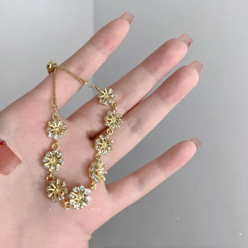 Super Drawn Diamond Flower Bracelet Summer