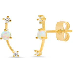 TAI Opal Ear Climber with CZ Accents