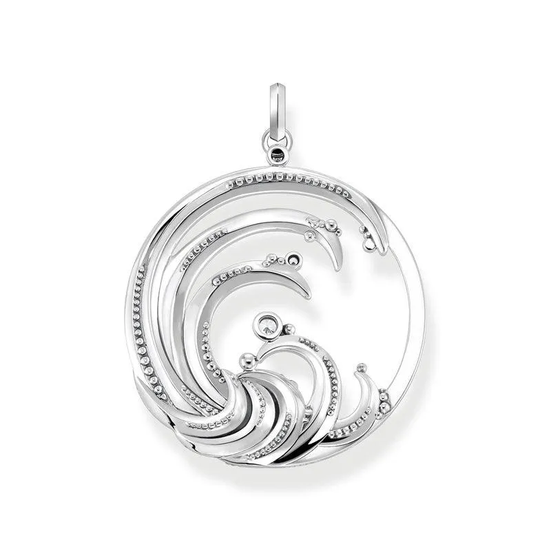 Thomas Sabo Pendant wave with blue stones