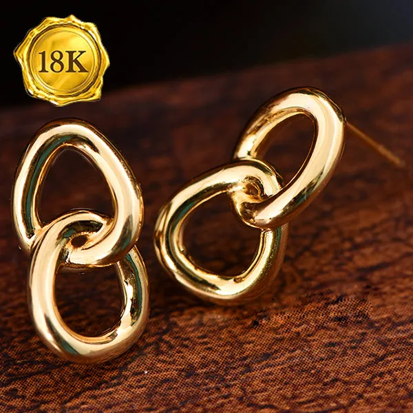 UNIQUE DESIGN 18KT SOLID GOLD EARRINGS