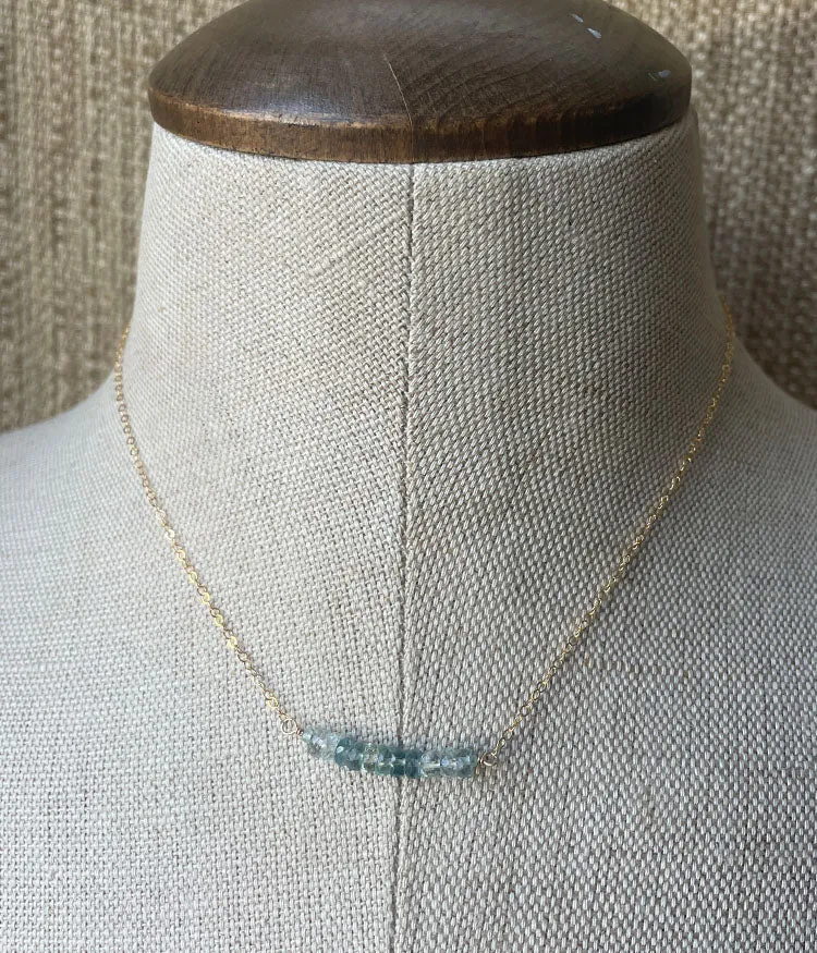 Unwavering Aquamarine Necklace