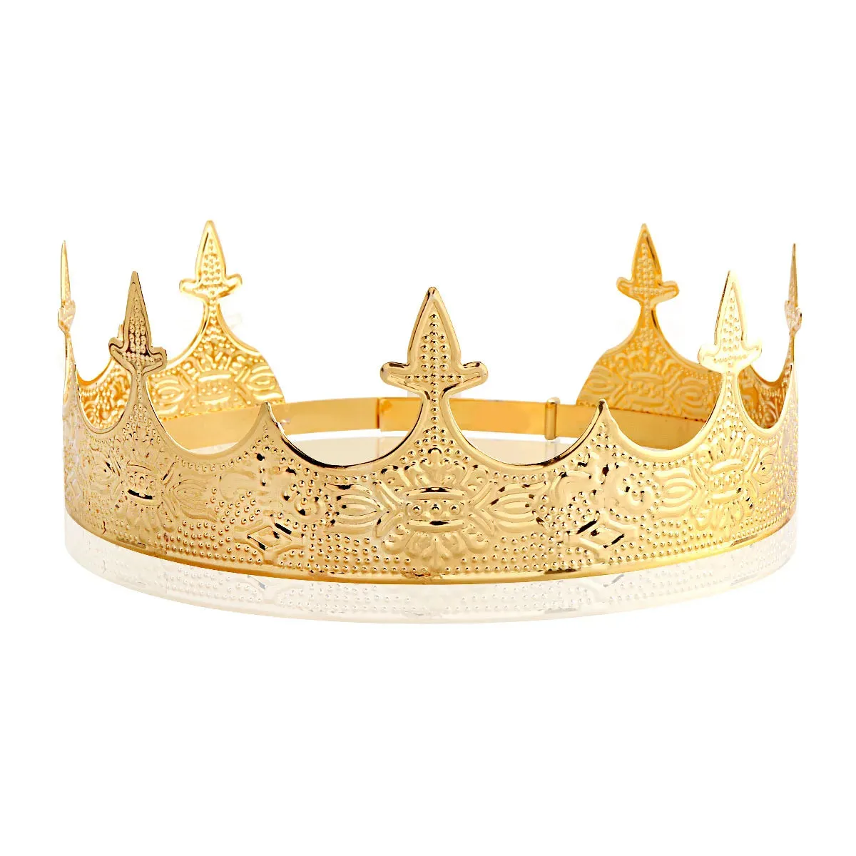 Vintage Royal King Crown For Men Round  Metal Costume Crown