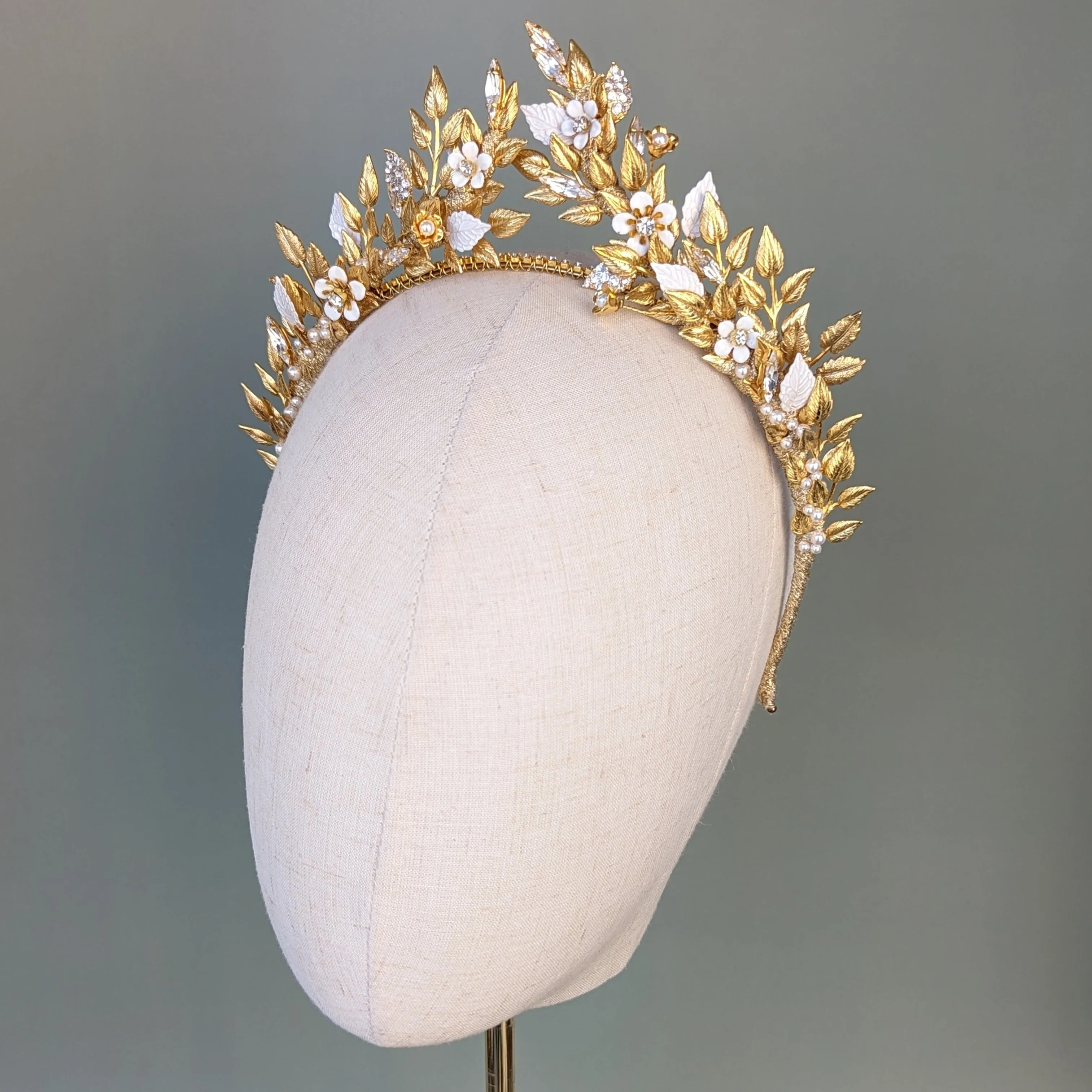 WILDFLOWER Crystal & Pearl Vine and Floral Crown